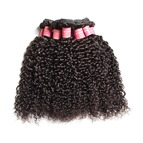 Ali Julia Hair Brazilian Curly Hair 3 Bundles with 13x4 Frontal Lace Clsoure Virgin 100% 8A Unprocessed Human Hair Extensions Natural Color (20 22 24+18 inch - Thumbnail 6