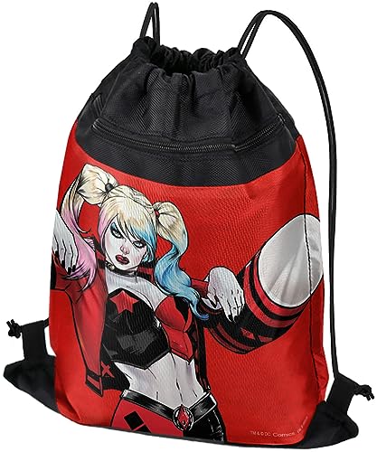 LOGOVISION Harley Quinn Character Drawstring Backpack Sports Bag Sackpack 17