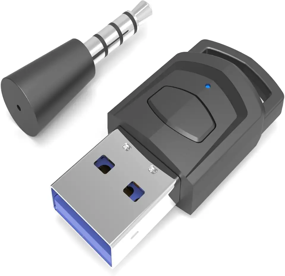 ZEZEFUFU Adaptador USB Bluetooth Dongle para PC, 5.0 Bluetooth Dongle Transmissor Receptor para PS5 para PS4