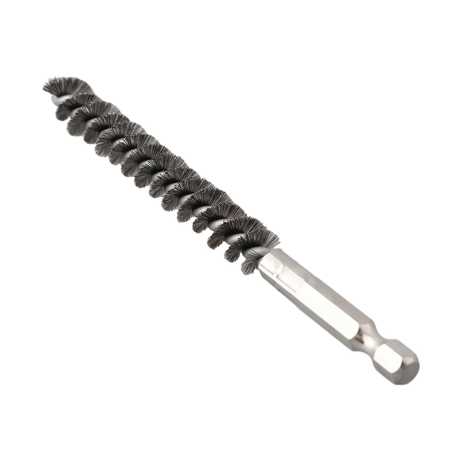 cepillo de alambre, El tubo del alambre cepilla la limpieza inoxidable torcida sistema de acero cepillo diámetro interior vástago hex. 1/4 pulgada(17mm)