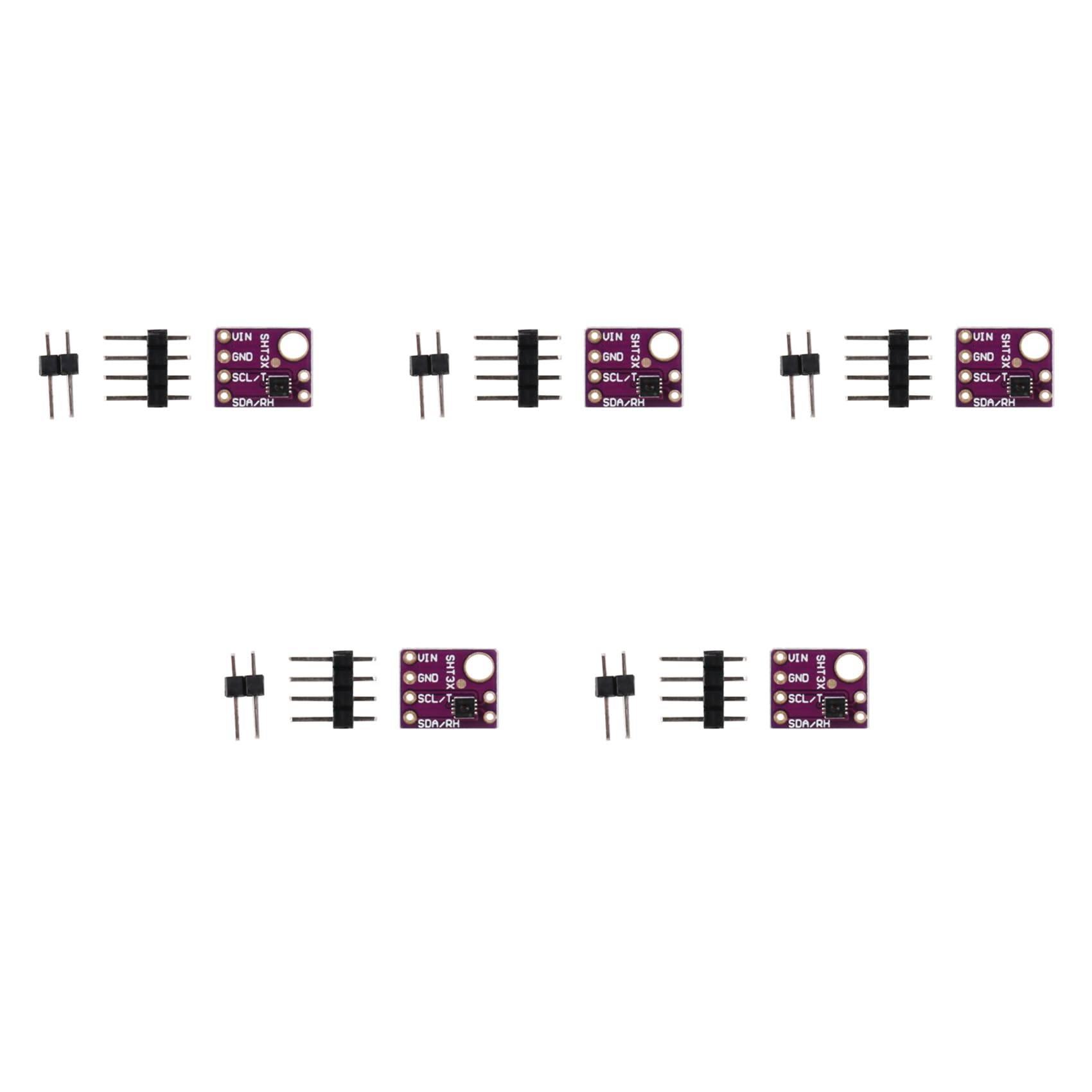 Jnchdghwa Purple 5X Sht31 Sht31-D Temperature & Humidity Sensor Breakout Board Weather Module For
