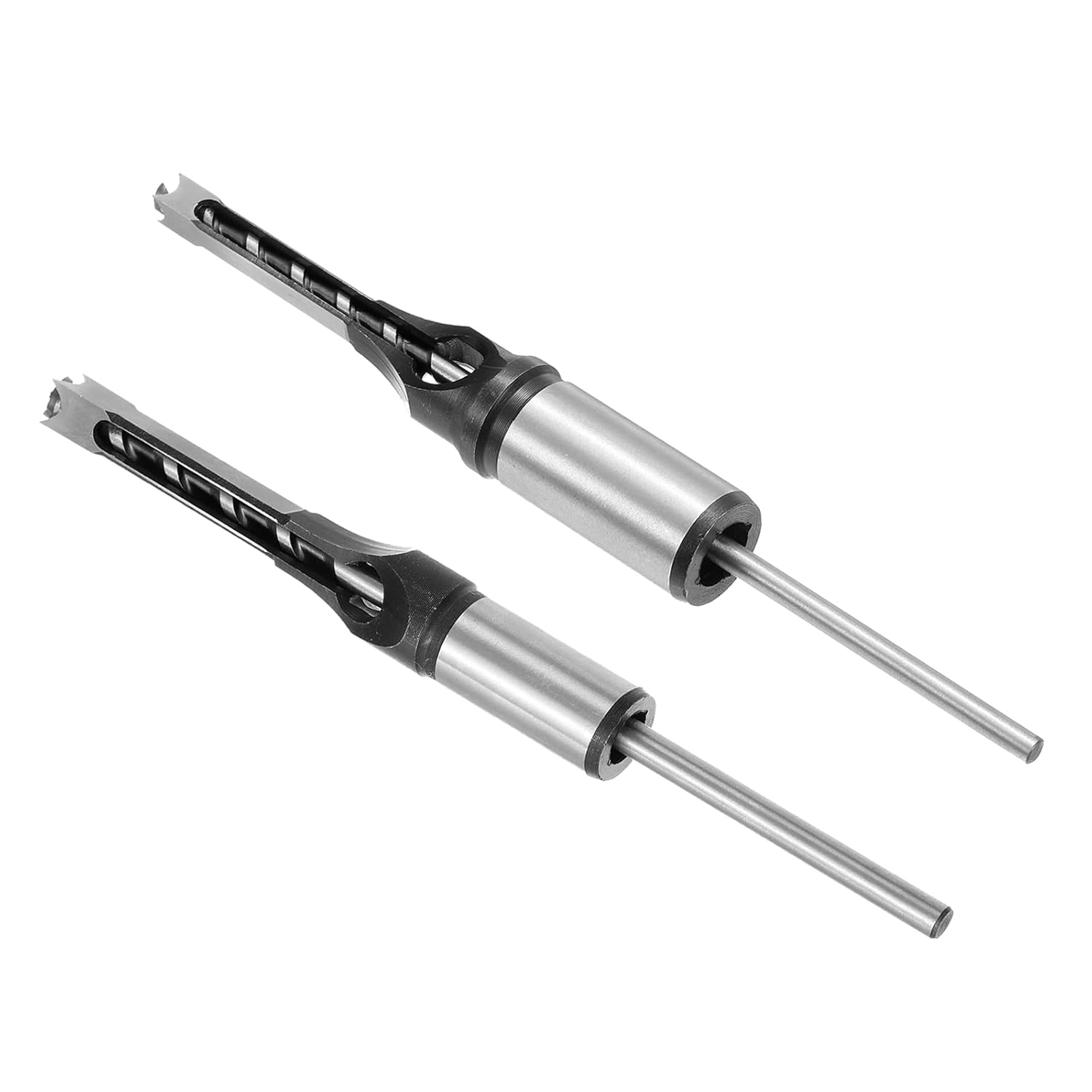 uxcell Square Hole Drill Bit Set for Wood 1/2" 3/8" Hollow Chisel