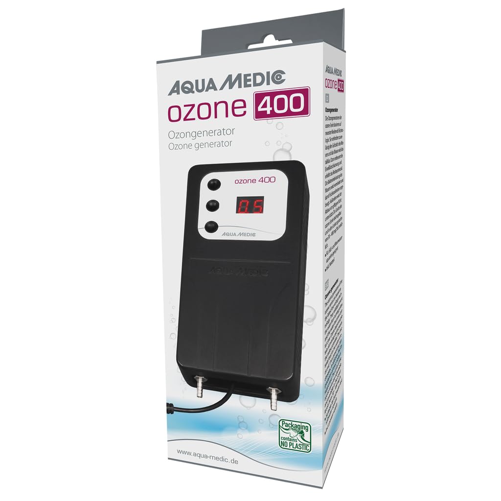 Aqua Medic Ozone Generator 400 mg/h for Aquarium โ Adjustable 12V Low Voltage Ozone Unit โ Improves Water Clarity, Redox & Protein Skimmer Efficiency โ For Freshwater & Marine Tanks up to 4,000L