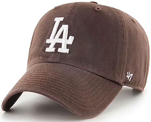 '47 Los Angeles Dodgers Brown Clean Up Adjustable Hat, Adult One Size Fits All