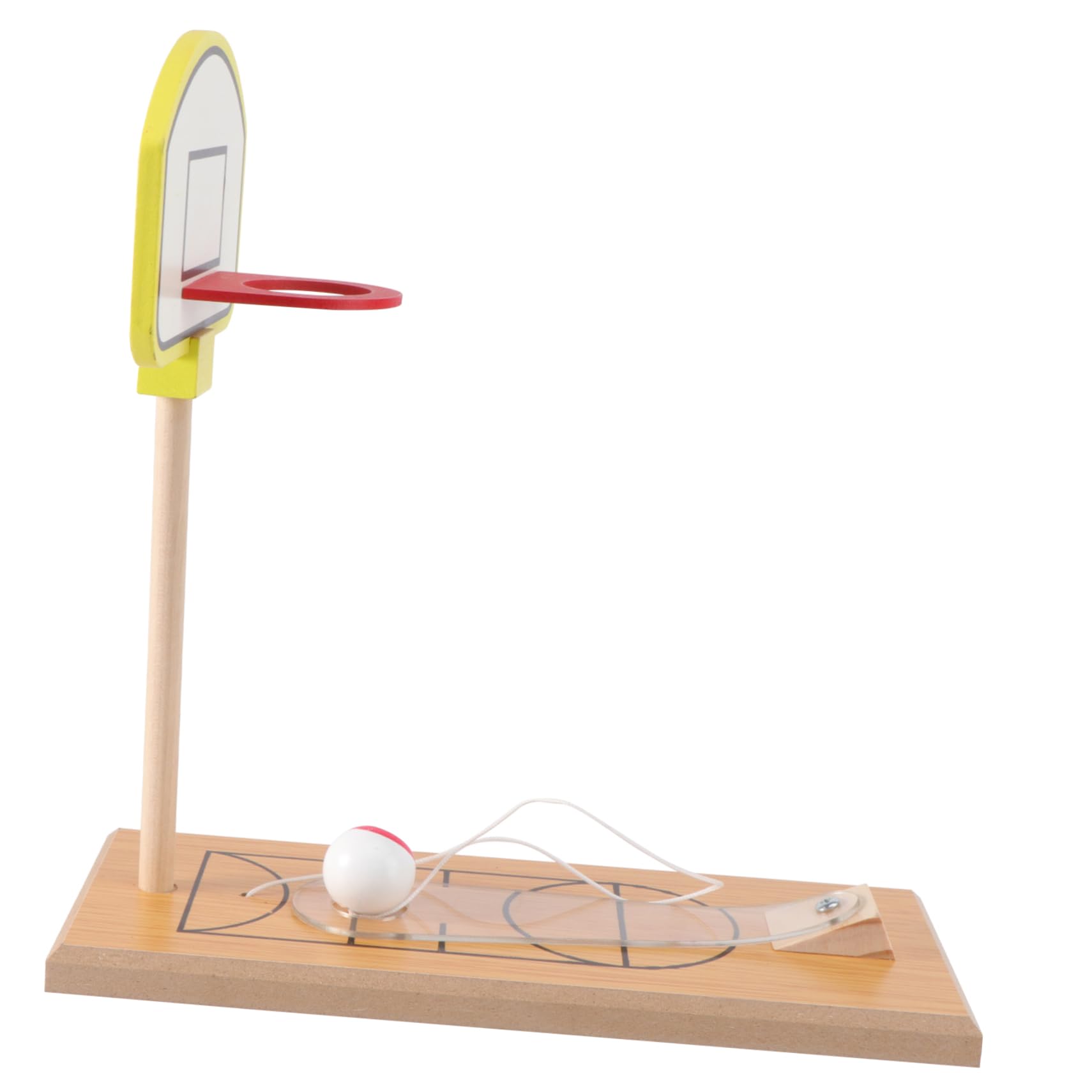 ORFOFE Mini Basketball Wooden Desktop Shooting Game for Fun Finger Basketball Set for Family Interaction Develops Hand Eye Coordination Creativity