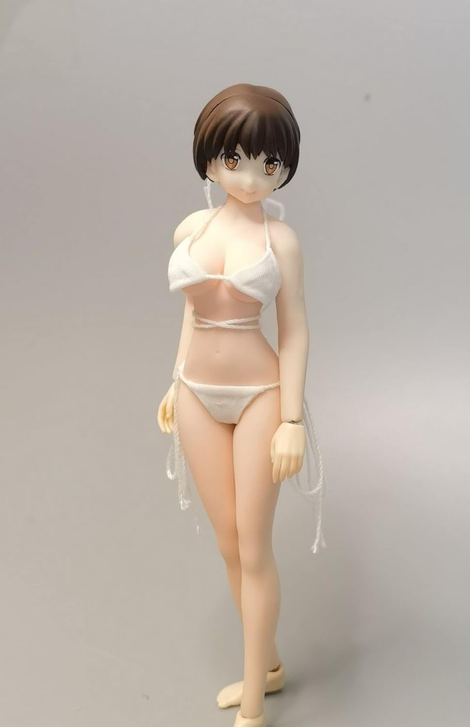 1/12 Scale Female Clothes, Ice Silk Dress Skirt Clothes for 6inch Action Figure Body Doll (White)