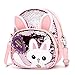 ANPTER Piccola borsa a tracolla per ragazze, mini zaino di paillettes, borse coniglietto carino, borsa a tracolla coniglio per ragazze Toddler bambini (Rosa) (Borsa a tracolla rosa)