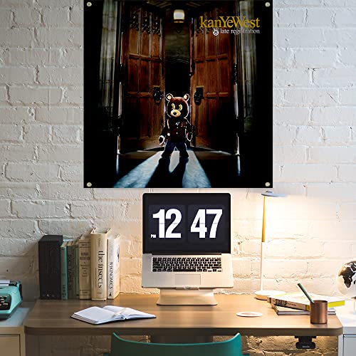 Kozmen Music Gold Kanye Singer West Tapestry Pop Art Mural Blanket 3X3 Ft Wall Hanging Home Decoration For Living Room College Dorm #TOP3