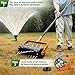 Walensee Rolling Lawn Aerator, Heavy Duty Manual Aerator Tool with 42 Spikes, Lawn Spike Aerator Roller with 71