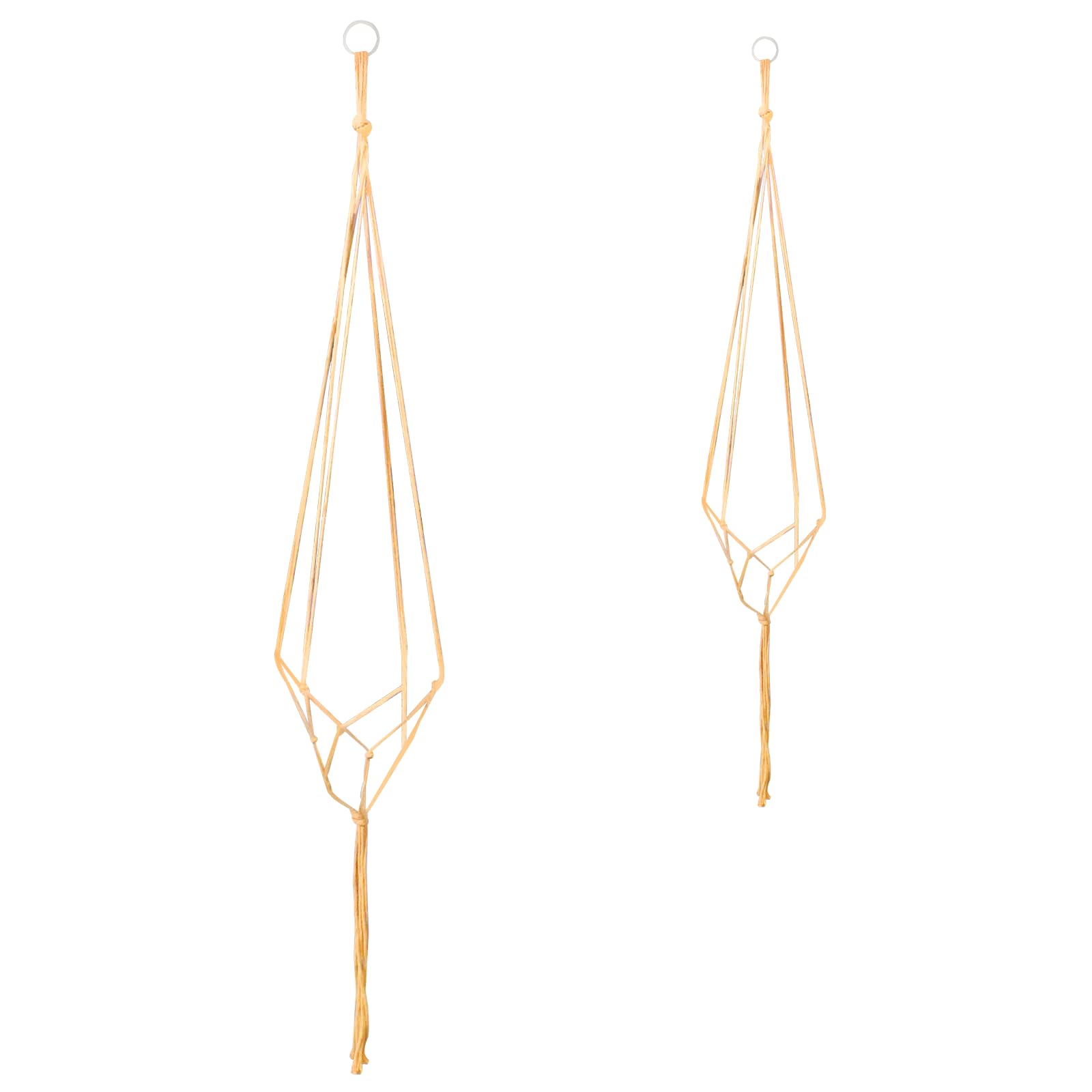 Coufce 2 Pack Plant Hanger 48 Inches Indoor acrame Hanging Planters Flower Pot Plant Holder for Outdoor Decorations(Brown)