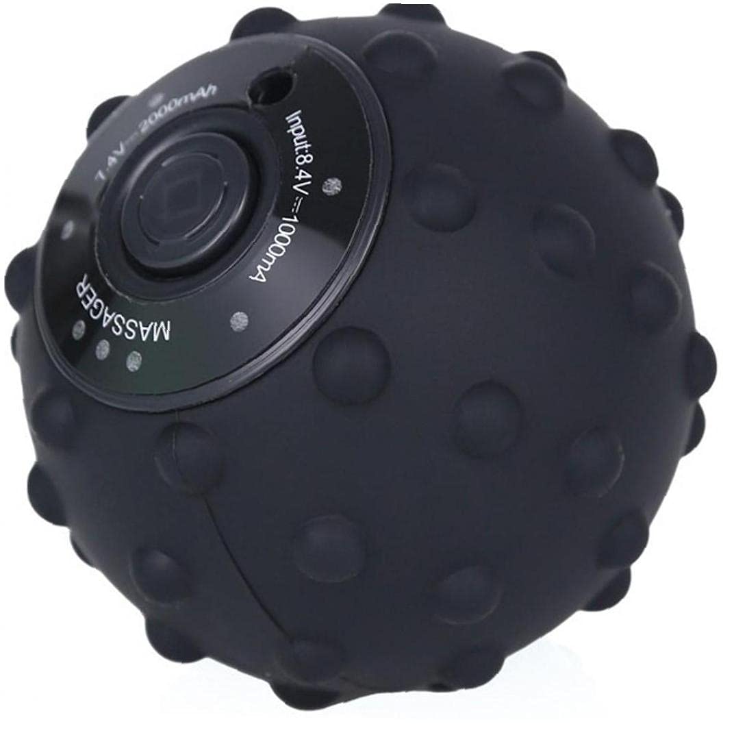 Pinicecore Black 12W Electric Roller Ball 4 Speed High Vibrating Massage Ball Senoeory Muscle Vibration Massager Yoga Fitness Equipment