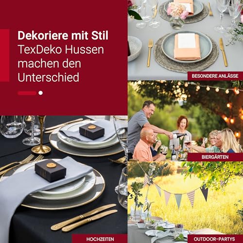 TexDeko® Tischdecke für Bierzeltgarnitur universell 250x100 cm Bordeaux – Ansicht 4