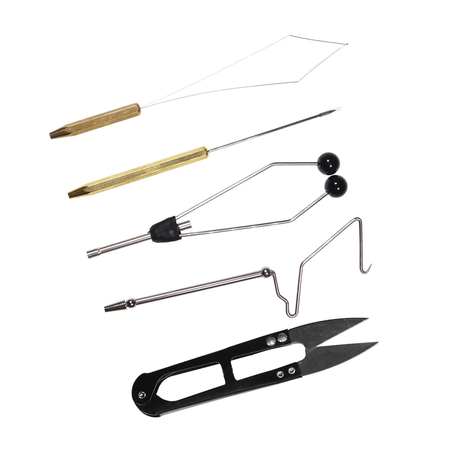 Dioche Kit d'attache de Mouche, Outil Pratique d'attache de Mouche Outils de Pêche à la Mouche Attachant à la Mouche Support de Fil de Canette pour Outil de Fabrication de Leurre