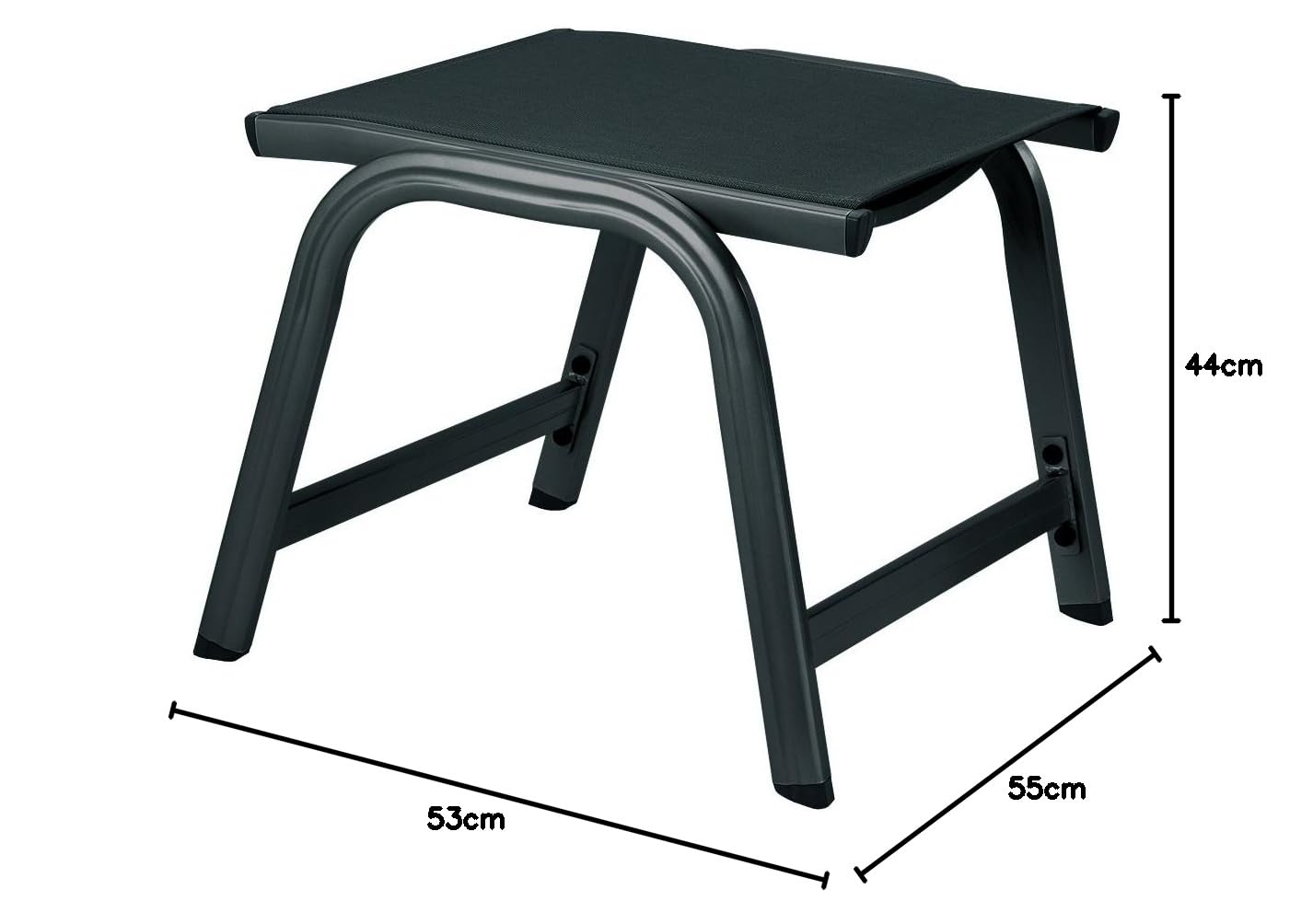 KETTLER Advantage Basic Plus Hocker, anthrazit/anthrazit
