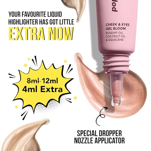 Image of Blue Heaven Pop & Glow Eye & Cheek tint Highlighter for face makeup, Enriched with Rosehip and Coconut oil, Rose Gold, 12ml