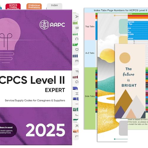 Pestañas de índice HCPCS Level II 2025 AAPC: organiza tu manual sin perder tiempo en el examen