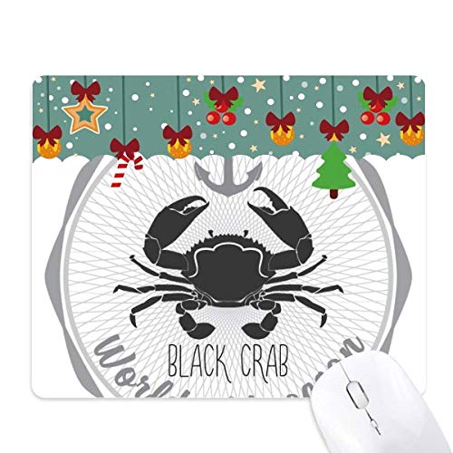 Tapis de souris en caoutchouc motif crabe contre les glissements