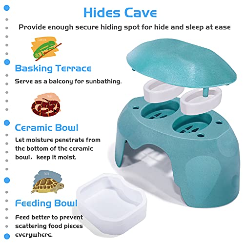Fischuel Reptile Hides Humidification Cave Help Your Pets Shedding , A Damp Hideout with Natural Rock designto, Suitable… - Image 4