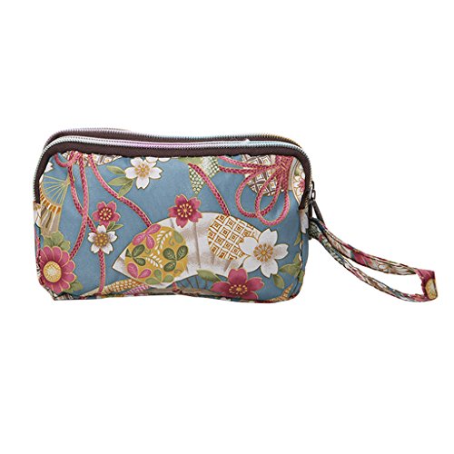 Preisvergleich Produktbild SimpleLife Frauen Geldbörse Wristlet Tasche wasserdichte Handtasche Brieftasche, Multifunktions 3 Reißverschluss Tragbare Organizer Geldbörse Bar