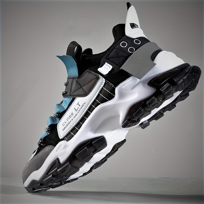 Mens Lightweight Chunky Running Sneakers - Lace-up Comfort with Advanced Shock Absorption and Maximum Breathability - Perfect for Sports Enthusiasts - Athletic Shoes2