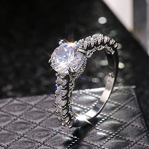 Exquisite quality 925 sterling silver ladies wedding ring fashion zircon ring jewelry (8)4