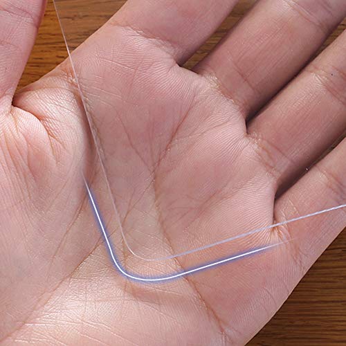 Nappe transparente en vinyle imperméable 85x140 cm pour la protection de table - 4