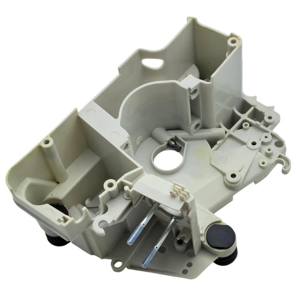 Carcasa del motor del cárter con ajustador del tensor de cadena Compatible con motosierra MS170 MS180 MS 170 180 017 018