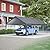 Thanaddo Carport 13'x 25' Heavy Duty Car Port with Roll-up Sidewall and Ventilated Windows with Removable Sidewalls,Portable Outdoor Garage for Car,Truck,Boat,Car Canopy,Gray Carports