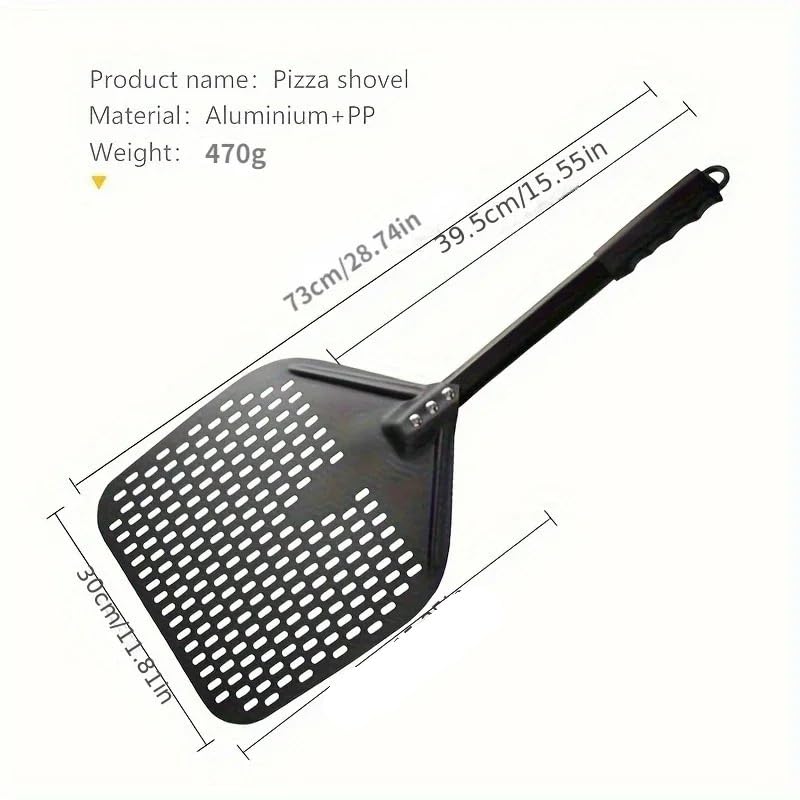 Pala Per Pizza 1 pala for pizza perforata, 30 x 33,5 cm, rettangolare, professionale, in alluminio, for