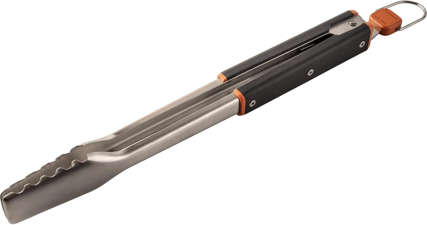 Traeger BAC790 Stainless Steel BBQ Tongs - Serrated Grip, Dishwasher Safe, 16.5" Heat-Resistant (2025 Model)