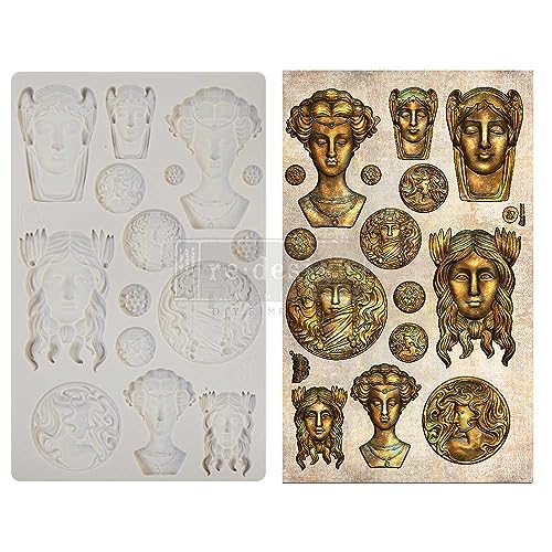Prima Marketing 655350968618 Moulds Prima Marketing - Finnabair - Moulds - Vintage Portraits Silicon Mould for Furniture Trims 5x8