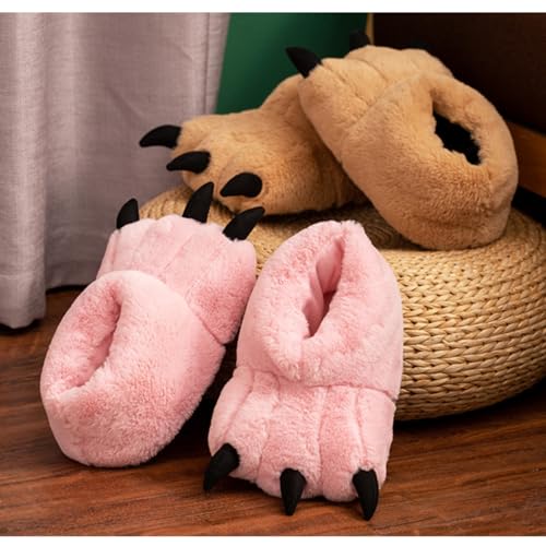 JUTONGCHANGPlush paw slippers, Monster paw Slippers, winter warm slippers, indoor silent slippers, men's women's universal slippers3