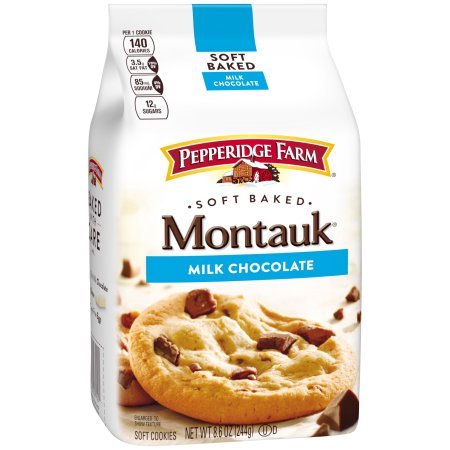 Paquete de 10 galletas horneadas suaves Pepperidge Farm Montauk, chocolate con leche, 8.6 onzas