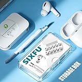 SIXFU 4 Sizes of Ear Tips Compatible with AirPod Pro and AirPods Pro 2 Ear Tips with Portable Storage Box & AirPod Cleaning Kit, Noise Reduction Hole & Dense Dust Guard Screen(XS/S/M/L)-White - Image 7