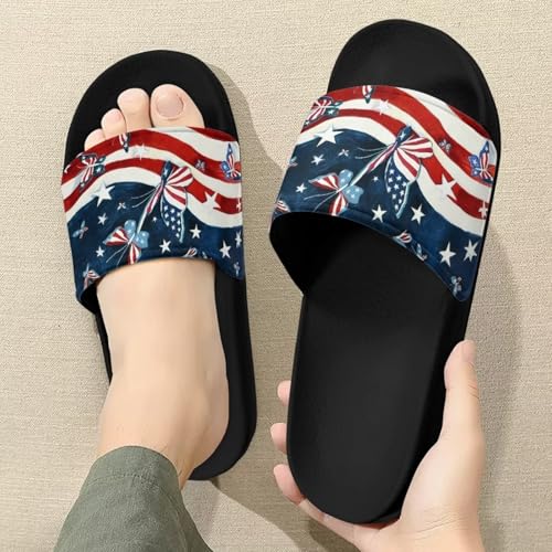 Image of Footwear for Mens Open Toe Athletic Sandals Anti-Slip Sole Slide Sandals Pillow House Flat Shoes Comfortable Slip On Slippers for Indoor & Outdoor