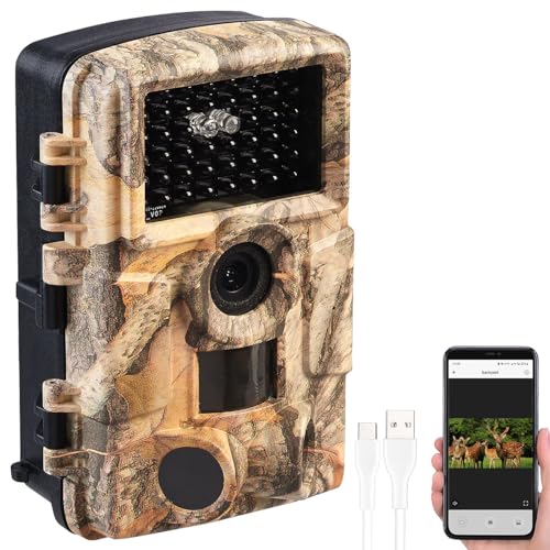 VisorTech Wildtierkamera: WLAN-Full-HD-Wildkamera mit 120°-PIR, Nachtsicht, 6 Mon. Stand-by, App...