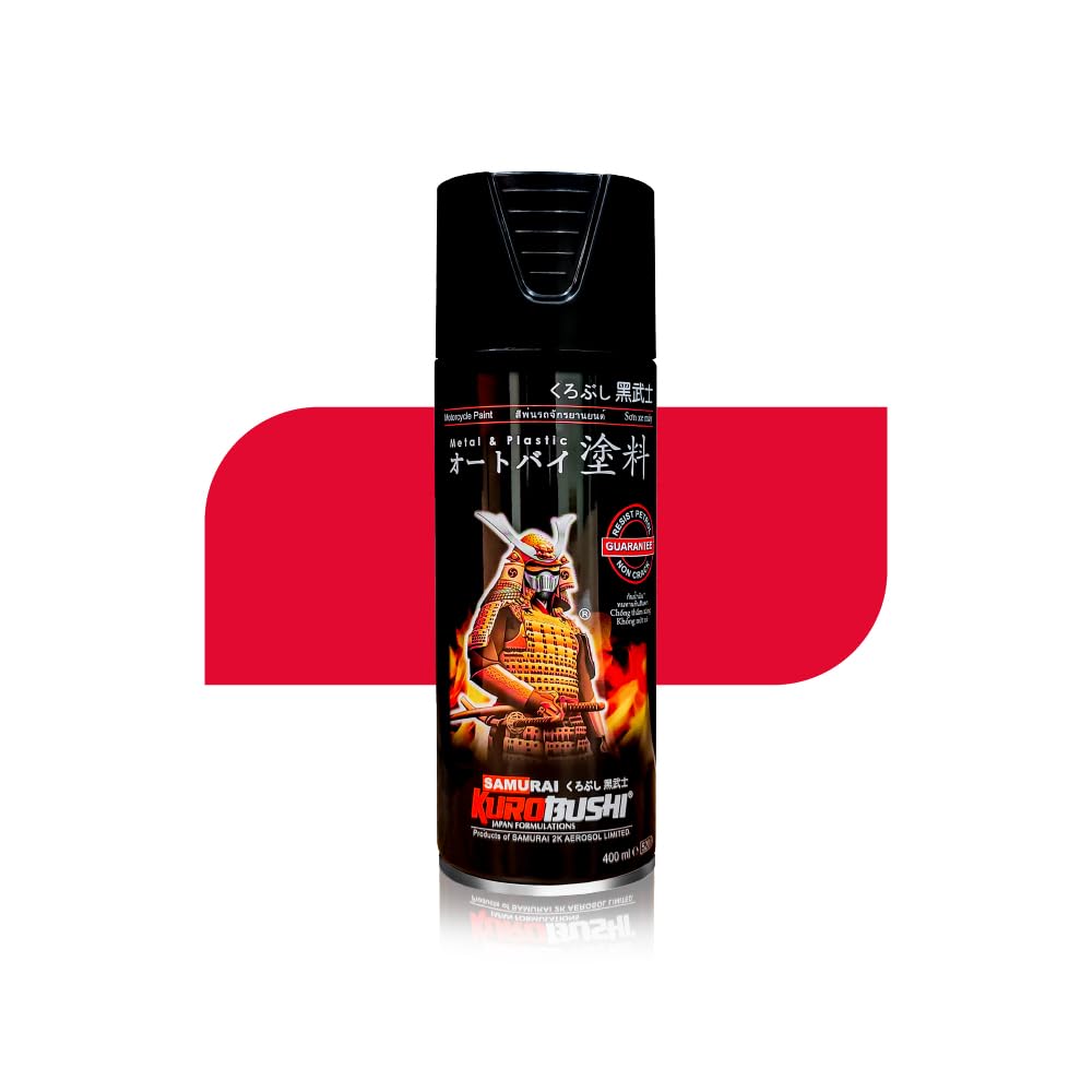 Samurai Kurobushi Standard Colours SP033 Standard Red Spray Paint 400 ml (Pack of 1)-image-6