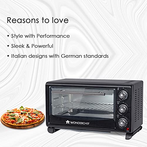 Image of Wonderchef Oven Toaster Griller (OTG) 21 Litres, Auto Power-Off With Bell, Heat Resistant Glass Window, 2 Years Warranty- 1380W