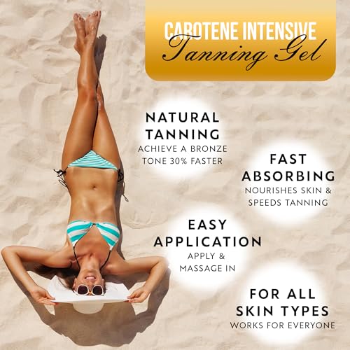 Image of Carotene Tanning Gel - Self Tanner for Indoor Tanning & Outdoor Tanning Gel - Natura Looking Bronze Glow 100g / 3.53 fl oz
