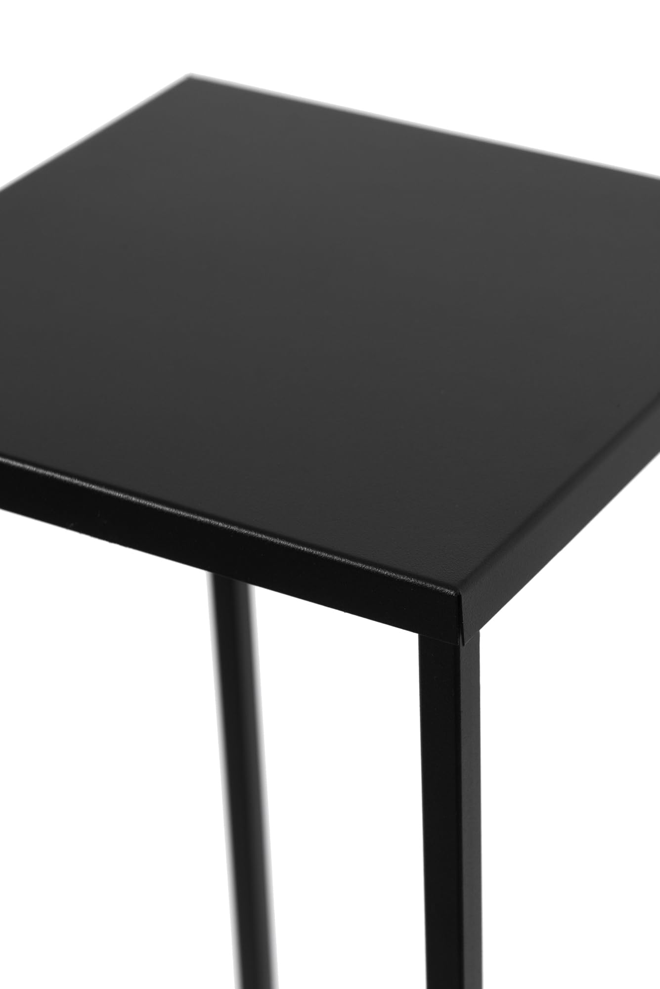 Pflanzenständer Ferro - 24x24x80cm - Farbe Schwarz - für Zimmerblumen - Metallregal - Dekorativer Tisch - Blumenständer - für Zimmerecke, Wohnzimmer, Balkon