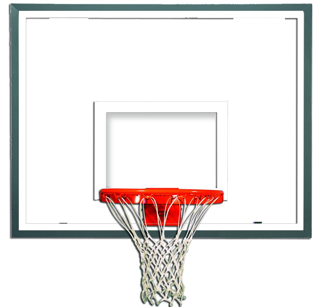 Side Court Recreational Glass Basketball Backboard 42”x 54” Rectangular Glass Backboard with Corner Brackets Without Struts