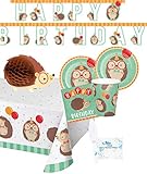 Hedgehog Party Supplies and Decorations - Hedgehog Party Plates and Napkins Cups for 16 People -...