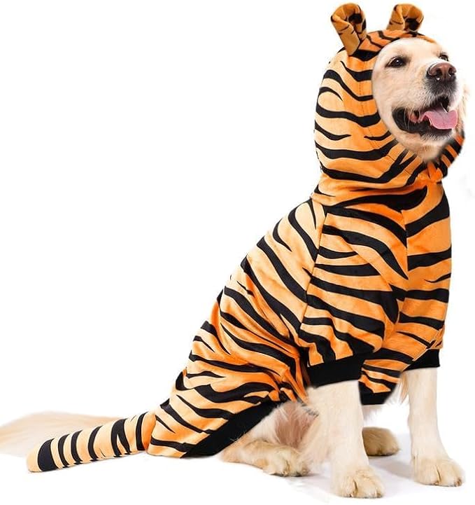 Disfraz de Tigre para Perro Grande DELIFUR - Talla XX-Large miniatura 6
