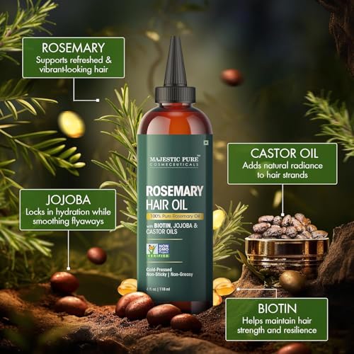 Majestic Pure Rosemary Oil for Hair Growth – 4 fl oz with Applicator — view 2