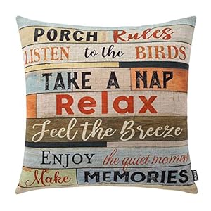 Trendinsquarepillowcover18x18inchdecorativethrowpillowcaseporchrulespl240tr Urban Country Home Decor Trendin square pillow cover 18 x 18 inch decorative throw pillowcase porch rules pl240tr urban country home decor