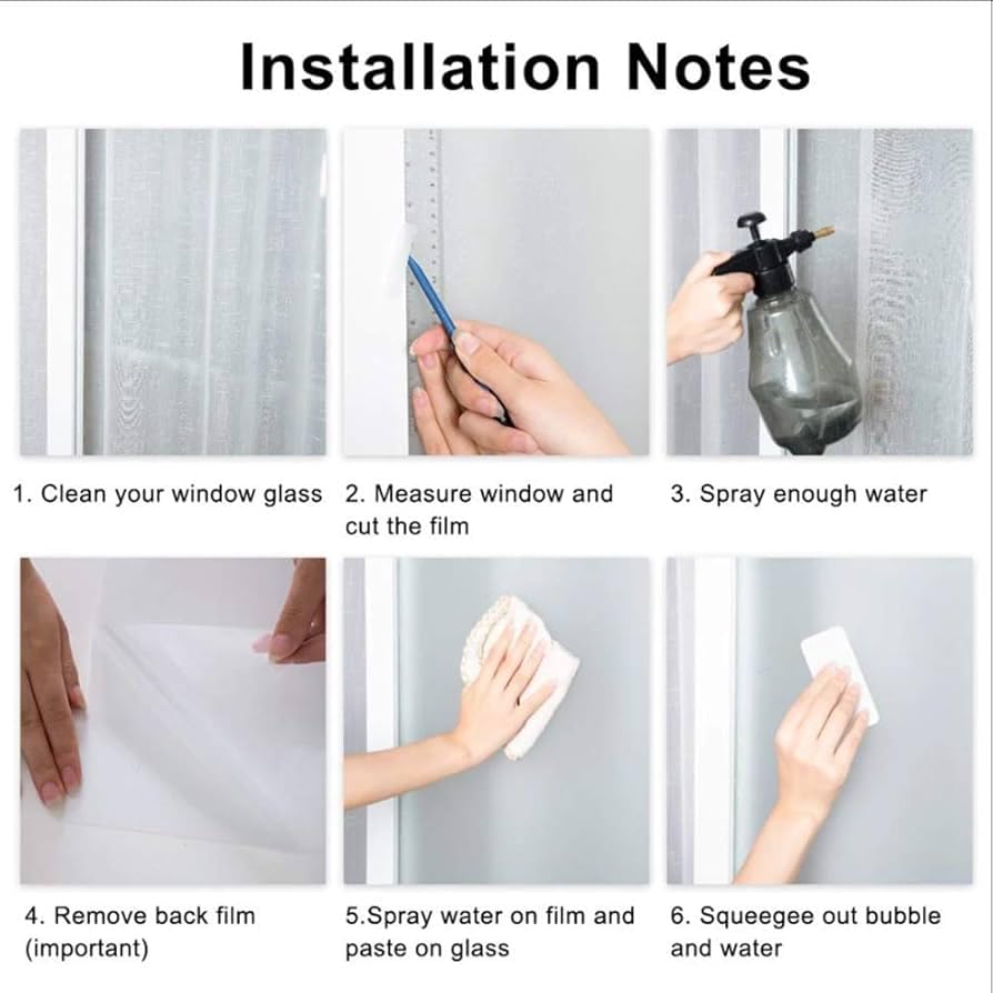 Image of CREON Premium Window Films for Privacy Frosted Window Film self Adhesive Decorative Window Sticker Home Office Glass Stickers for Doors, Bathroom, Living Room (MERIGOLD /Frosted, 12X80 in)