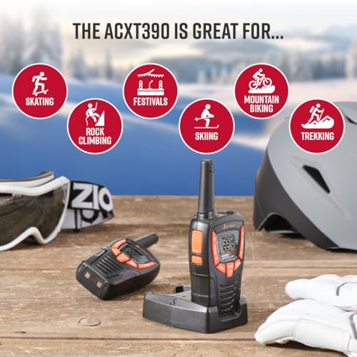 Image of Cobra ACXT390 Walkie Talkies, Rechargeable, Lightweight, 22 Channels