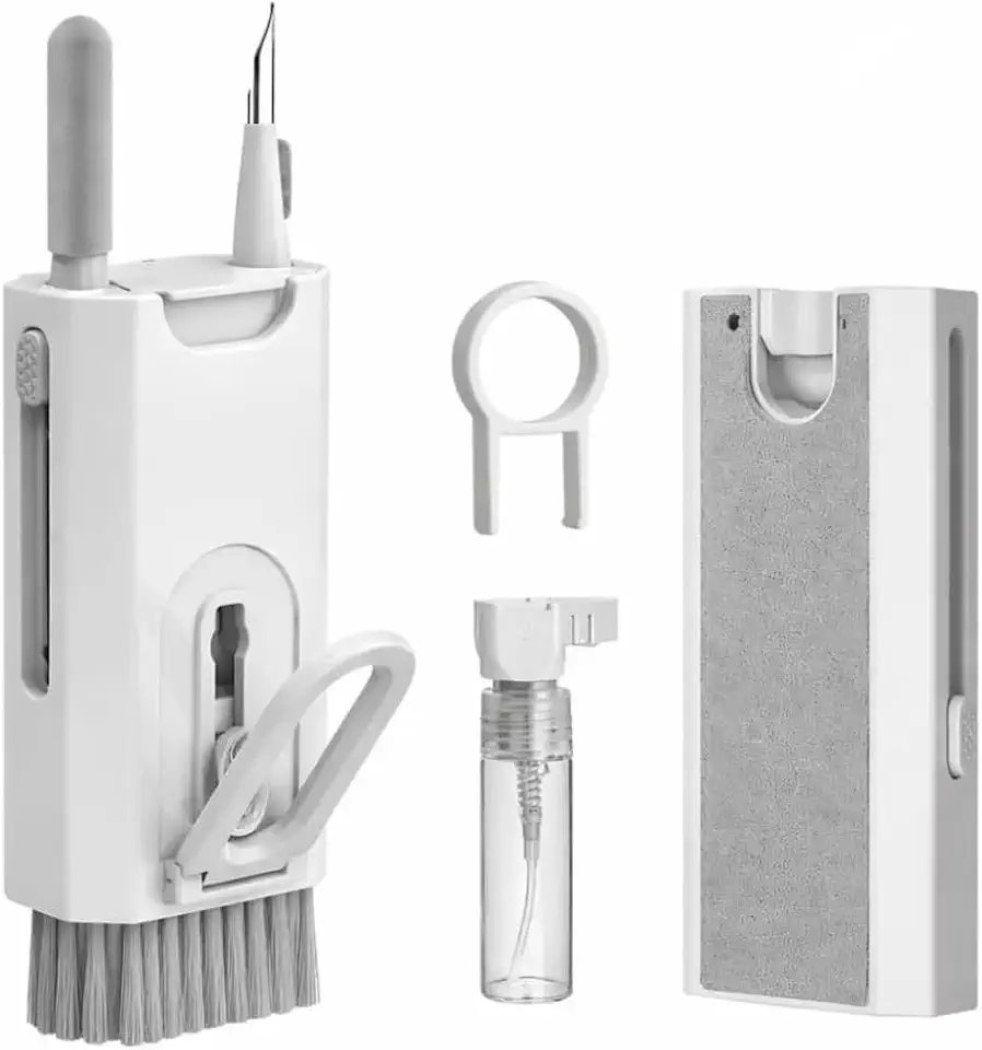 Kit Profissional de Limpeza Eletrônica 8 em 1, Escova para Teclado, Fones de Ouvido, Tela e Smartphone, Ferramenta Multifuncional com Removedor de Teclas