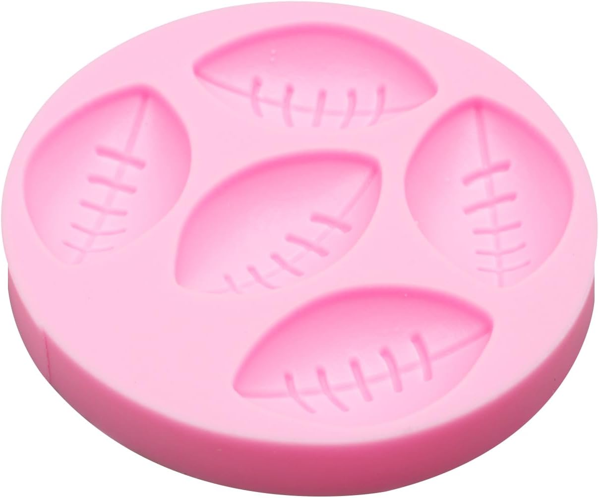 American Football Silicone Mold Sports Theme Cake Decoration Silicone Mold Football Cake Pop Mold for Cupcake Toppers Sugar Craft Clay Resin