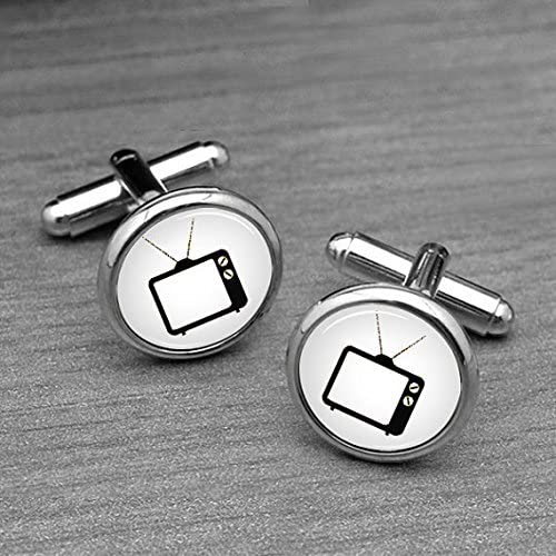 chen jian xin Televison Manchetknopen, Retro 1950s TV,Geekery Gift voor - Image 3